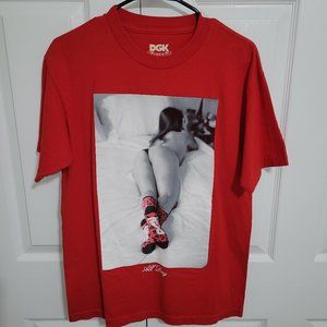 DGK Chill T-Shirt  "All Day" Red Sexy Woman on Bed